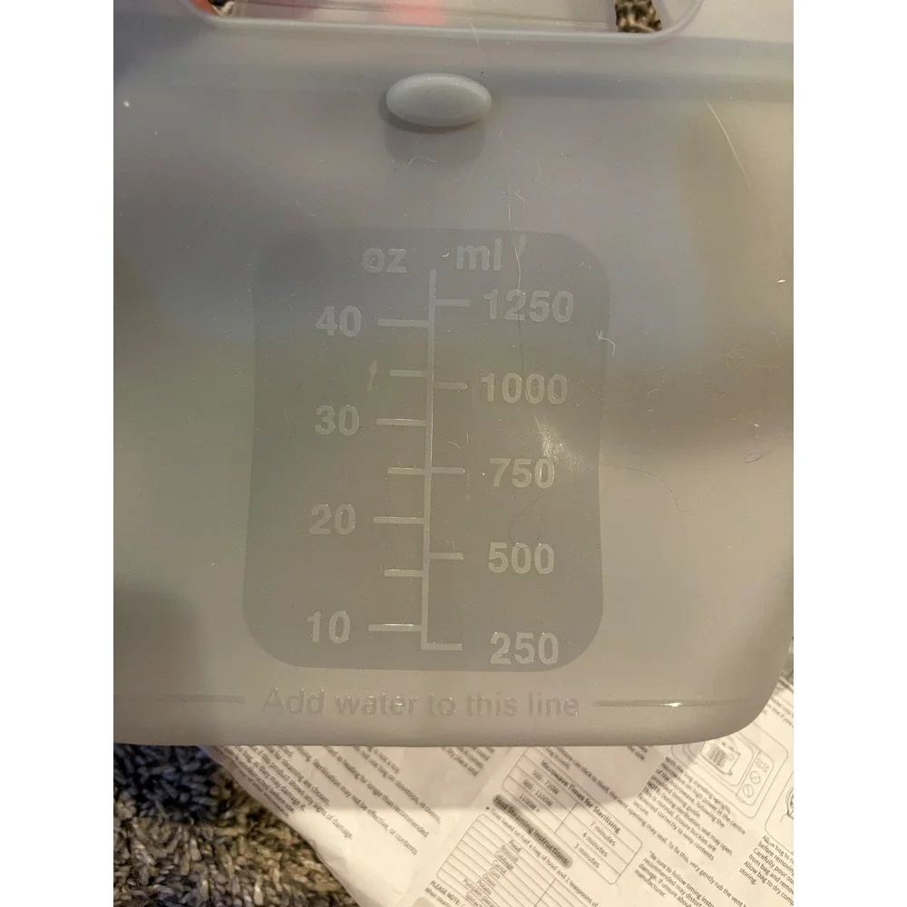 Haakaa Multipurpose Silicone Steamer Steriliser Bag Grey 1250ml Reusable Bag
